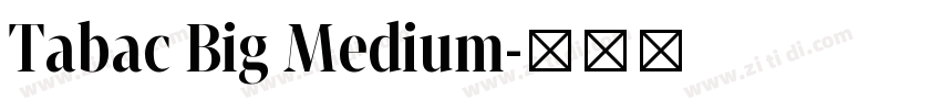 Tabac Big Medium字体转换